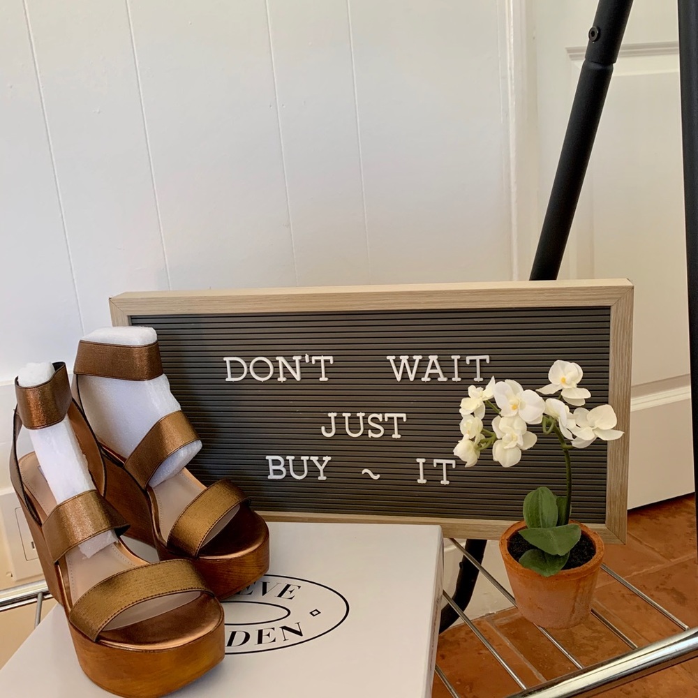 Steve Madden Blondy Bronze wedged